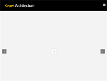 Tablet Screenshot of kepesarchitecture.com